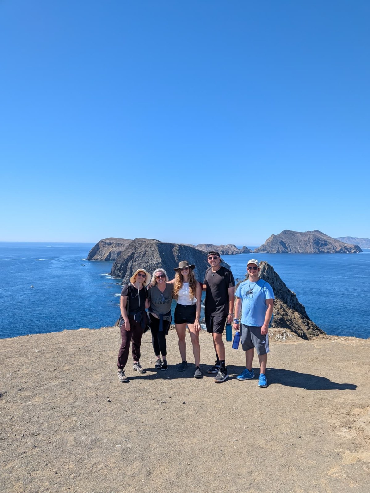 Our group together at an Anacapa Island ocean overlook