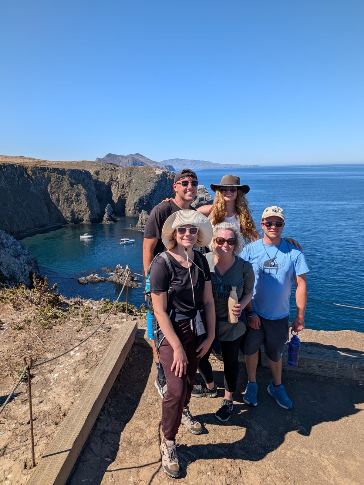 Our group exploring a coastal trail on Anacapa Island